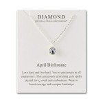 Philip Jones April Birthstone Necklace with Zircondia® Crystals