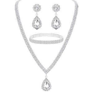 Silver Jewelry Set for Weddings and Special Occasions
