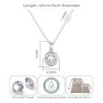 Philip Jones April Birthstone Necklace with Zircondia® Crystals