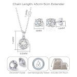 Philip Jones April Birthstone Necklace and Earrings Set