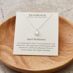 Philip Jones April Birthstone Necklace with Zircondia® Crystals