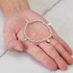 April Diamond Birthstone Stretch Charm Bracelet with Quote