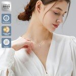 Sparkling Moissanite Pendant Necklace in White Gold