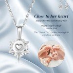 Sparkling Moissanite Pendant Necklace in White Gold