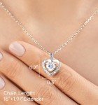 Heart Necklace with 1 Carat Simulated Diamond