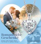 Heart Necklace with 1 Carat Simulated Diamond