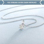 Sparkling Moissanite Pendant Necklace in White Gold