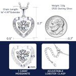 Heart Necklace with 1 Carat Simulated Diamond
