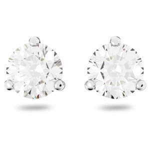 Swarovski Rhodium Plated Solitaire Stud Earrings