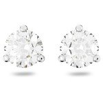 Swarovski Rhodium Plated Solitaire Stud Earrings