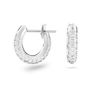 Swarovski White Crystal Hoop Earrings for Women