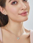 Double Heart Moissanite Necklace for Women