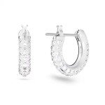 Swarovski White Crystal Hoop Earrings for Women
