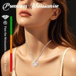 Heart-Shaped 3 Carat Moissanite Necklace in Silver
