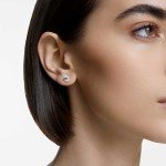 Swarovski Rhodium Plated Solitaire Stud Earrings