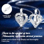 Heart-Shaped 3 Carat Moissanite Necklace in Silver