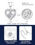 Double Heart Moissanite Necklace for Women