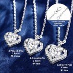 Heart-Shaped 3 Carat Moissanite Necklace in Silver