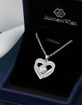 Double Heart Moissanite Necklace for Women
