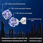 Tanzanite Stud Earrings in 925 Sterling Silver