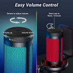 TONOR USB Gaming Mic with RGB Modes & Mute