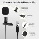 TONOR UHF Wireless Microphone System with Dual Headset/Lavalier