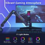 Adjustable Mic Stand with RGB Light for Streaming