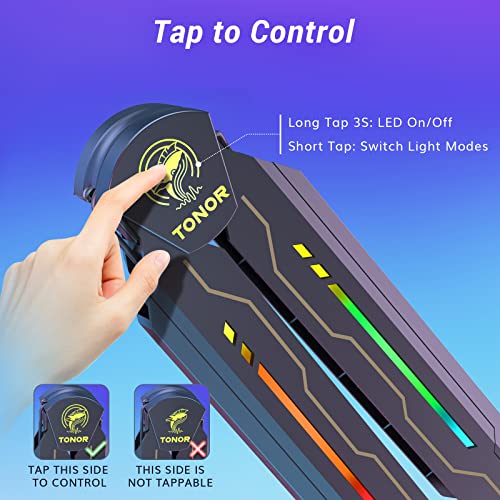 Adjustable Mic Stand with RGB Light for Streaming