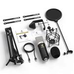 TONOR USB Condenser Mic Kit with Boom Arm