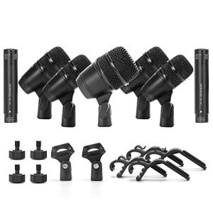 SENWOSI G7 7-Piece Dynamic Drum Mic Kit with Accessories