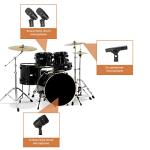 SENWOSI G7 7-Piece Dynamic Drum Mic Kit with Accessories