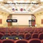 Wireless Microphone System with 4 Dynamic Handheld Mics