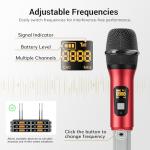 Wireless Microphone System with 4 Dynamic Handheld Mics