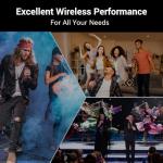 Wireless Microphone System with 4 Dynamic Handheld Mics