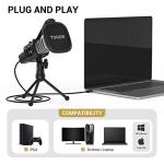 TONOR USB Cardioid Condenser Computer Mic with Tripod Stand