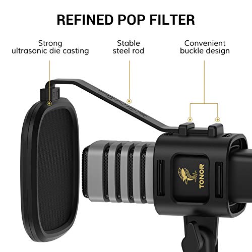 TONOR USB Cardioid Condenser Computer Mic with Tripod Stand