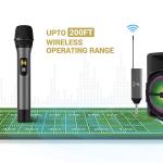 TONOR Wireless UHF Cordless Handheld Mic System Set