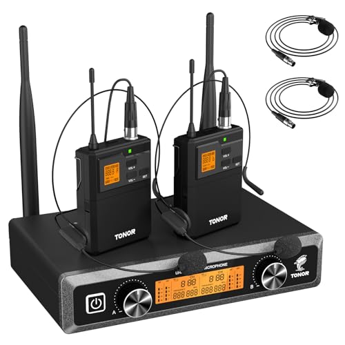 TONOR UHF Wireless Microphones System Set - 2*15 Channels