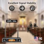 TONOR UHF Wireless Microphones System Set - 2*15 Channels