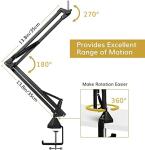TONOR Adjustable Suspension Boom Scissor Mic Stand with Pop Filter