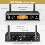 TONOR UHF Wireless Microphones System Set - 2*15 Channels