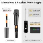 TONOR Wireless Dynamic Handheld Singing Microphone with Receiver