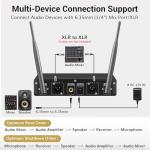 TONOR UHF Wireless Microphones System Set - 2*15 Channels