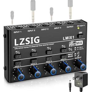 Mini Audio Mixer for Sub-Mixing, 4-Channel with Independent Control