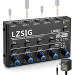 Mini Audio Mixer for Sub-Mixing, 4-Channel with Independent Control