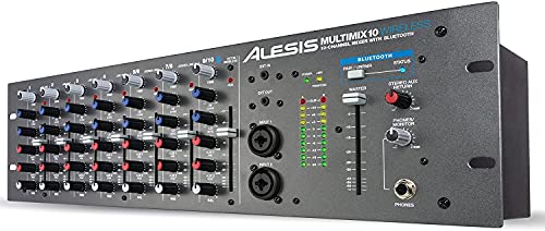 Alesis MultiMix 10 Wireless Rackmount Audio Mixer Bluetooth