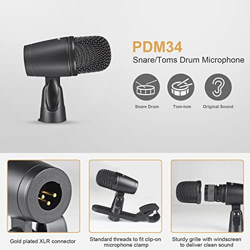 Phenyx Pro Drum Mic Set 7-Pieces, Full Metal