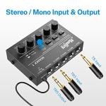 Moukey Mini Audio Mixer Line Mixer, 4-Stereo Ultra