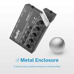 Moukey Mini Audio Mixer Line Mixer, 4-Stereo Ultra