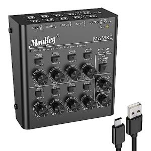 Moukey 8-Stereo Line Mixer for Small Clubs/Bars
